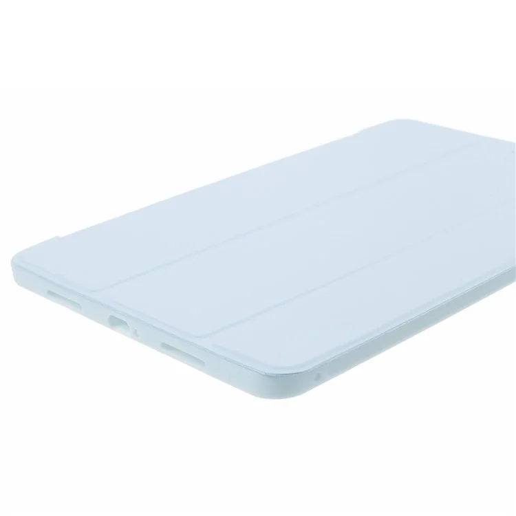 Para Xiaomi Pad 6 / 6 Pro Tri-Fold Stand Protective Cover Funda de piel PU + Funda de tableta TPU mate - Azul cielo