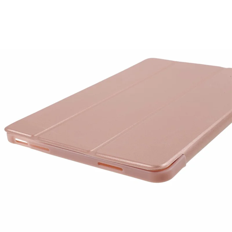 For Xiaomi Pad 6 / 6 Pro Tri-Fold Stand Protective Cover PU Leather + Matte TPU Tablet Case - Rose Gold