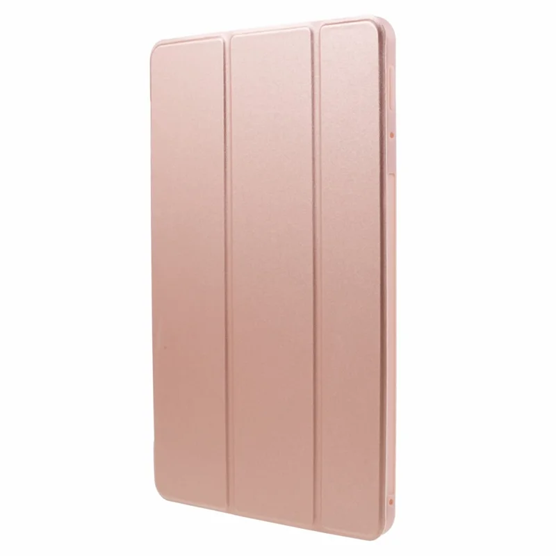 For Xiaomi Pad 6 / 6 Pro Tri-Fold Stand Protective Cover PU Leather + Matte TPU Tablet Case - Rose Gold