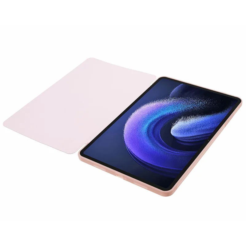 For Xiaomi Pad 6 / 6 Pro Tri-Fold Stand Protective Cover PU Leather + Matte TPU Tablet Case - Rose Gold