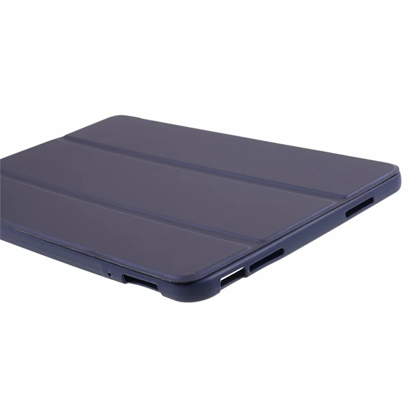 For Xiaomi Pad 6 / 6 Pro Tri-Fold Stand Protective Cover PU Leather + Matte TPU Tablet Case - Dark Blue