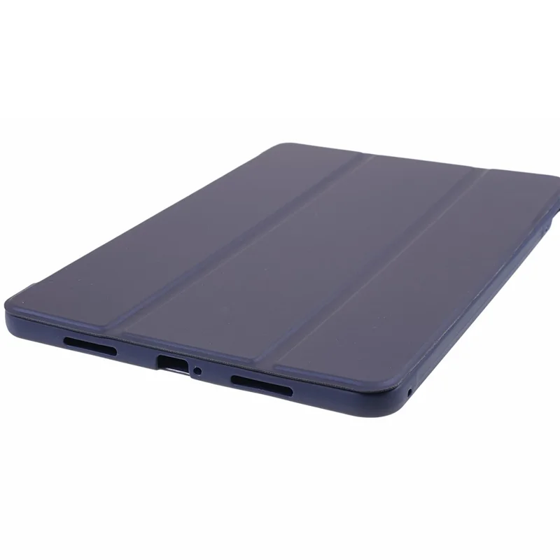 For Xiaomi Pad 6 / 6 Pro Tri-Fold Stand Protective Cover PU Leather + Matte TPU Tablet Case - Dark Blue