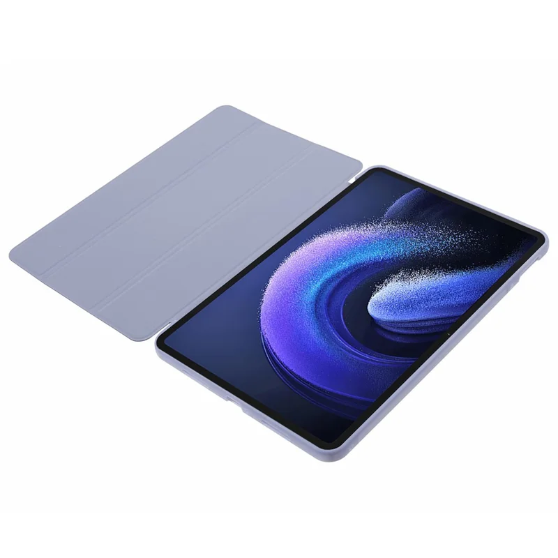 Per Xiaomi Pad 6 / 6 Pro Tri-Fold Stand Protective Cover PU Leather + Matte TPU Tablet Case - Baby Blue