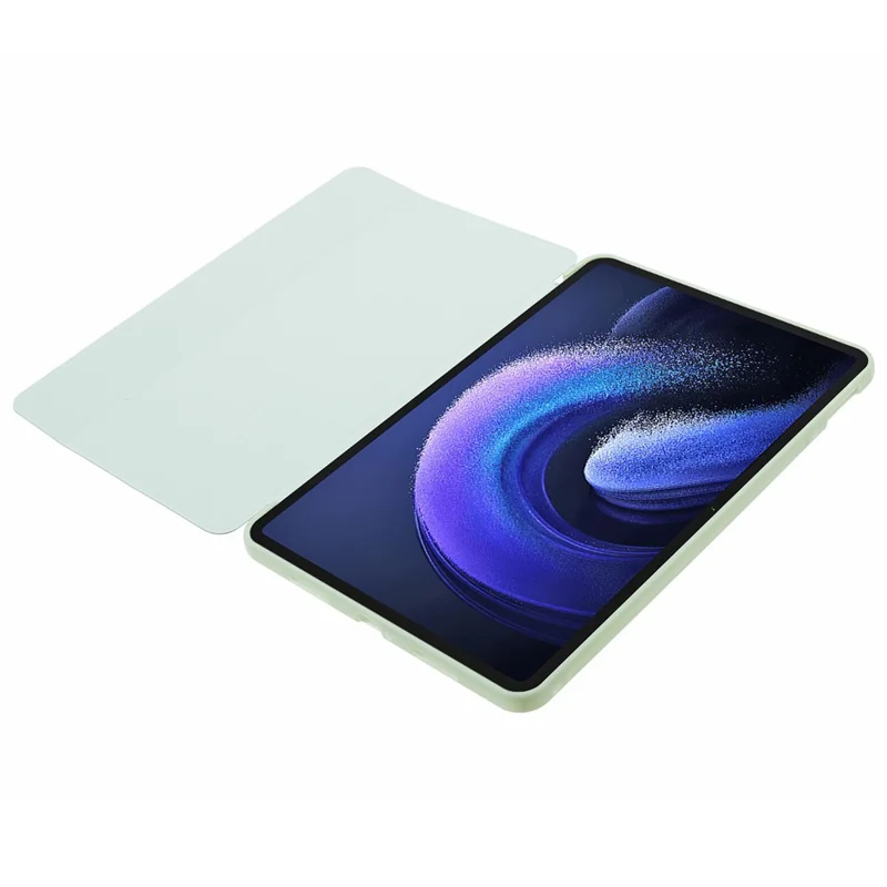 Für Xiaomi Pad 6 / 6 Pro Tri-Fold Stand Schutzhülle PU-Leder + matte TPU-Tablettenhülle - Hellgrün
