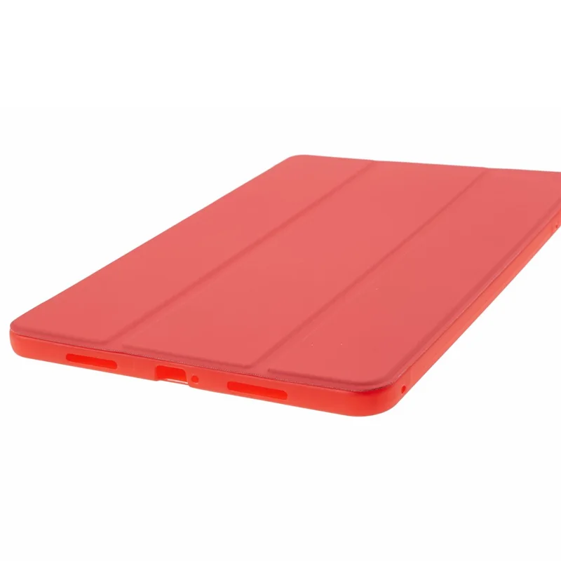 For Xiaomi Pad 6 / 6 Pro Tri-Fold Stand Protective Cover PU Leather + Matte TPU Tablet Case - Red