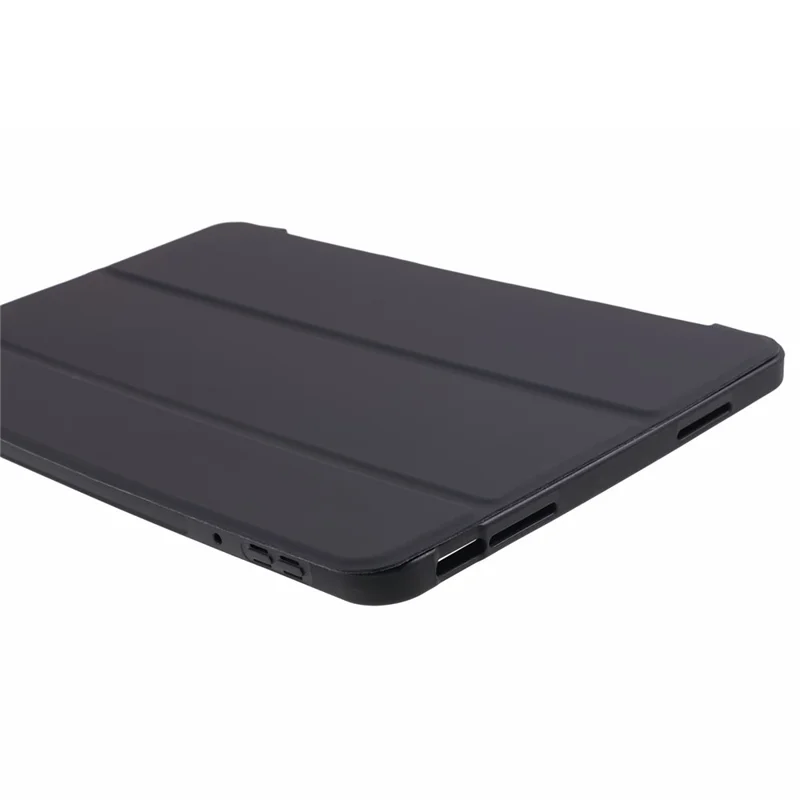For Xiaomi Pad 6 / 6 Pro Tri-Fold Stand Protective Cover PU Leather + Matte TPU Tablet Case - Black