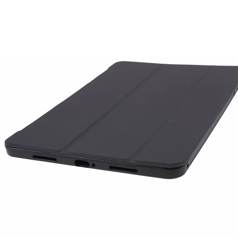 For Xiaomi Pad 6 / 6 Pro Tri-Fold Stand Protective Cover PU Leather + Matte TPU Tablet Case - Black