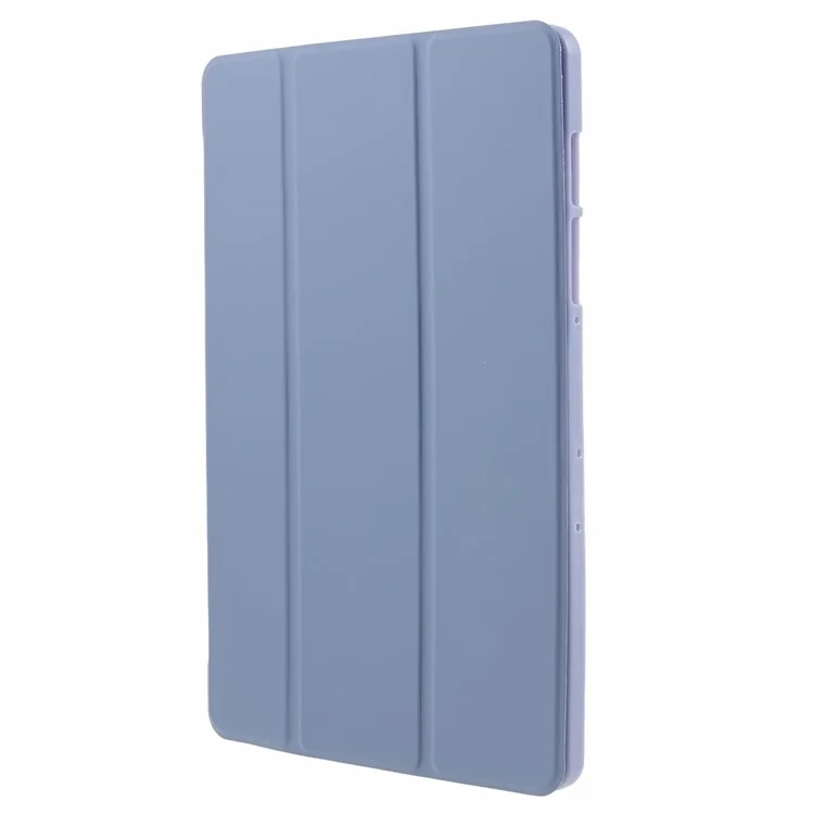 Pour Samsung Galaxy Tab S9 PU+Matte TPU Tablet Case Anti-Drop Protective Cover with Tri-Fold Stand - Bleu bébé