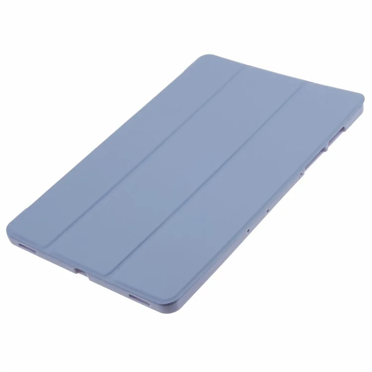 Pour Samsung Galaxy Tab S9 PU+Matte TPU Tablet Case Anti-Drop Protective Cover with Tri-Fold Stand - Bleu bébé