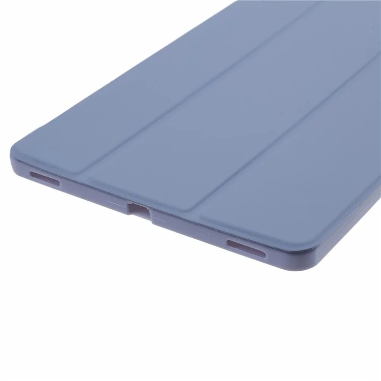 Pour Samsung Galaxy Tab S9 PU+Matte TPU Tablet Case Anti-Drop Protective Cover with Tri-Fold Stand - Bleu bébé