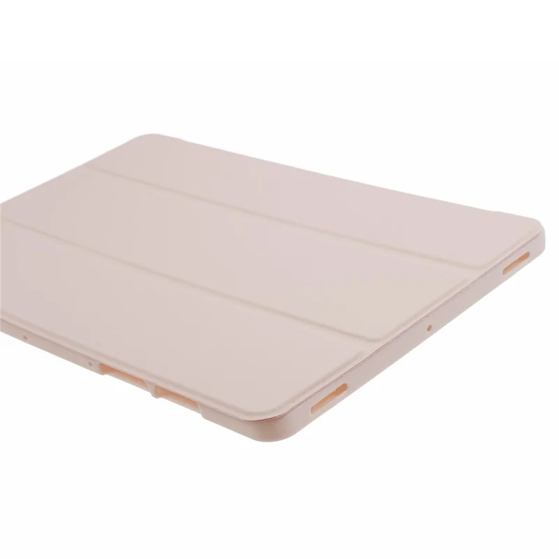 For Samsung Galaxy Tab S9 PU+Matte TPU Tablet Case Anti-Drop Protective Cover with Tri-Fold Stand - Pink