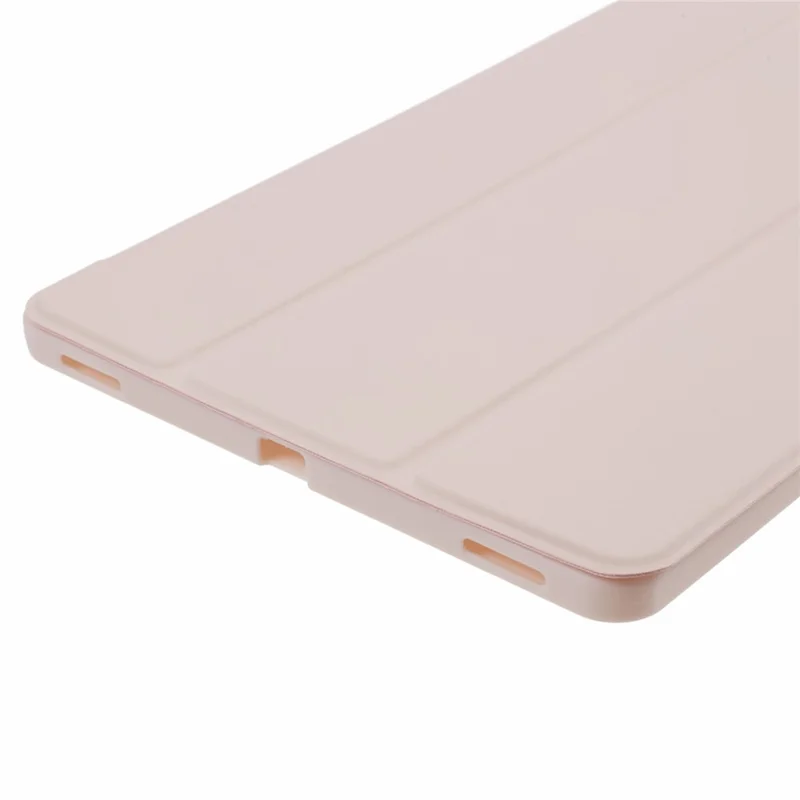 For Samsung Galaxy Tab S9 PU+Matte TPU Tablet Case Anti-Drop Protective Cover with Tri-Fold Stand - Pink