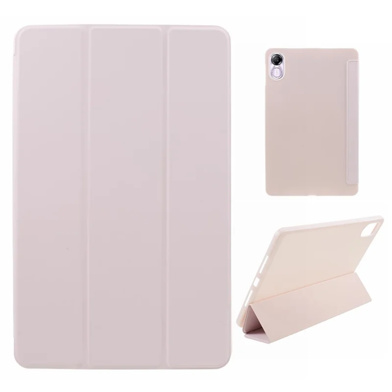 For Honor Pad X8 Pro / Pad X9 Protective Case Anti-Scratch PU+Matte TPU Tablet Cover with Tri-Fold Stand - Pink