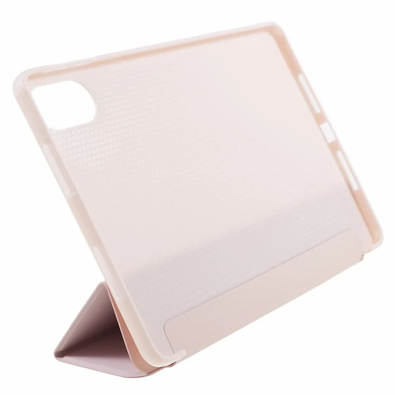 For Honor Pad X8 Pro / Pad X9 Protective Case Anti-Scratch PU+Matte TPU Tablet Cover with Tri-Fold Stand - Pink