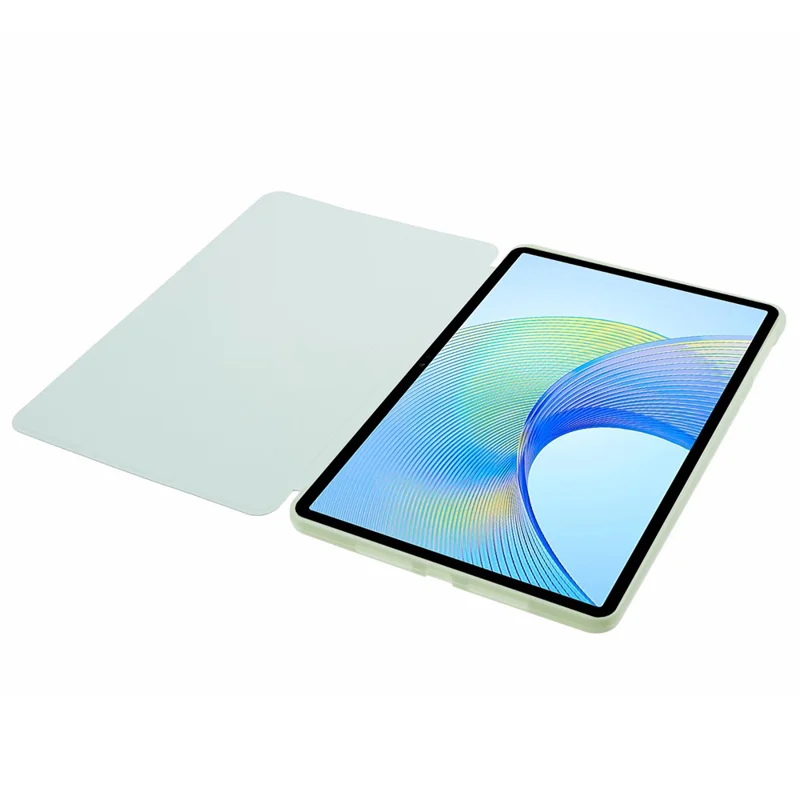 For Honor Pad X8 Pro / Pad X9 Protective Case Anti-Scratch PU+Matte TPU Tablet Cover with Tri-Fold Stand - Light Green