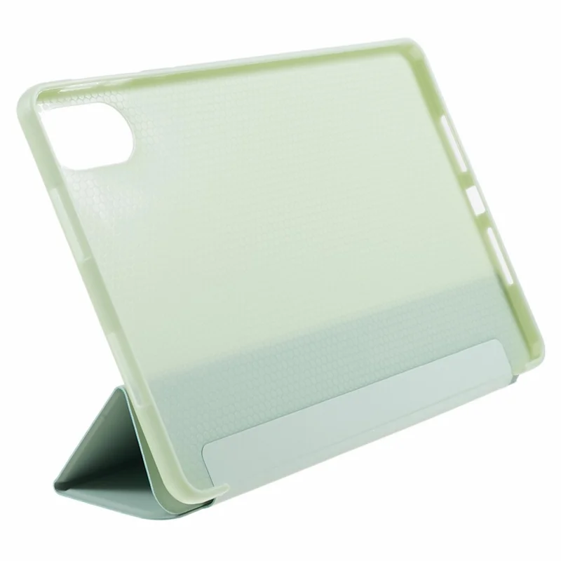 For Honor Pad X8 Pro / Pad X9 Protective Case Anti-Scratch PU+Matte TPU Tablet Cover with Tri-Fold Stand - Light Green