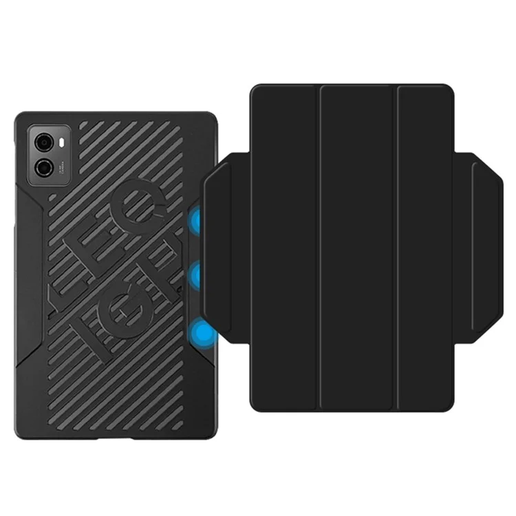Für Lenovo Legion Y700 Tri-Fold Stand Schutztablett-Hülle Magnetische Absorption PU-Leder-Abdeckung - Grün