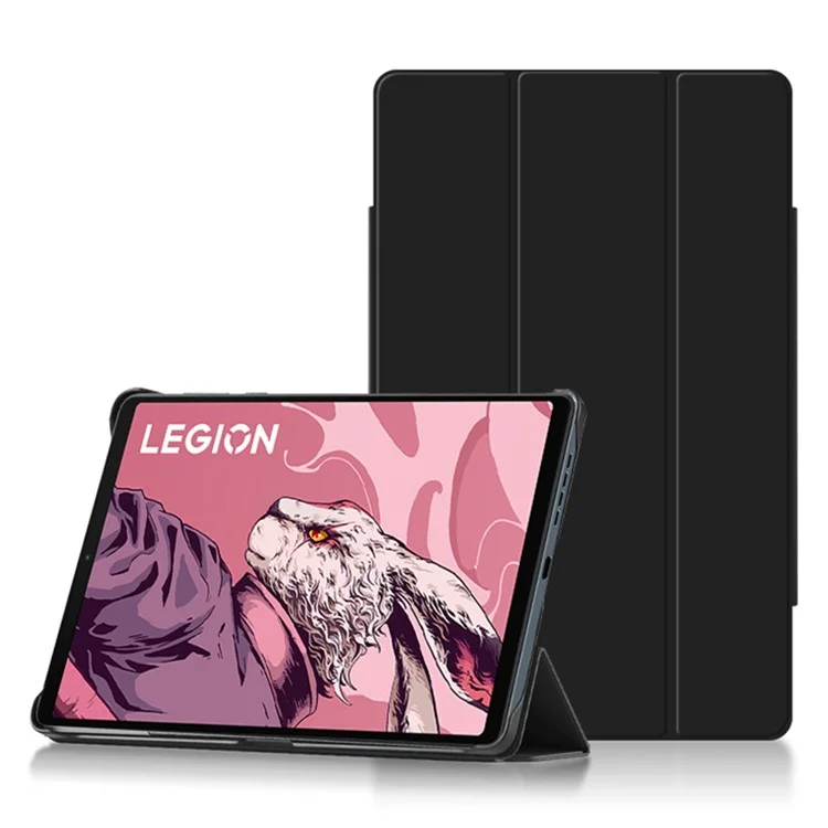 Für Lenovo Legion Y700 Tri-Fold Stand Schutztablett-Hülle Magnetische Absorption PU-Leder-Abdeckung - Grün