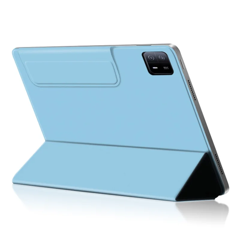 For Xiaomi Pad 6 Max 14 Tri-fold Stand PU Leather Magnetic Absorption Tablet Case Auto Sleep  /  Wake Cover - Blue