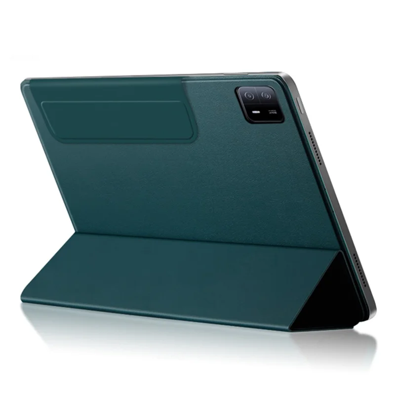 For Xiaomi Pad 6 Max 14 Tri-fold Stand PU Leather Magnetic Absorption Tablet Case Auto Sleep  /  Wake Cover - Green