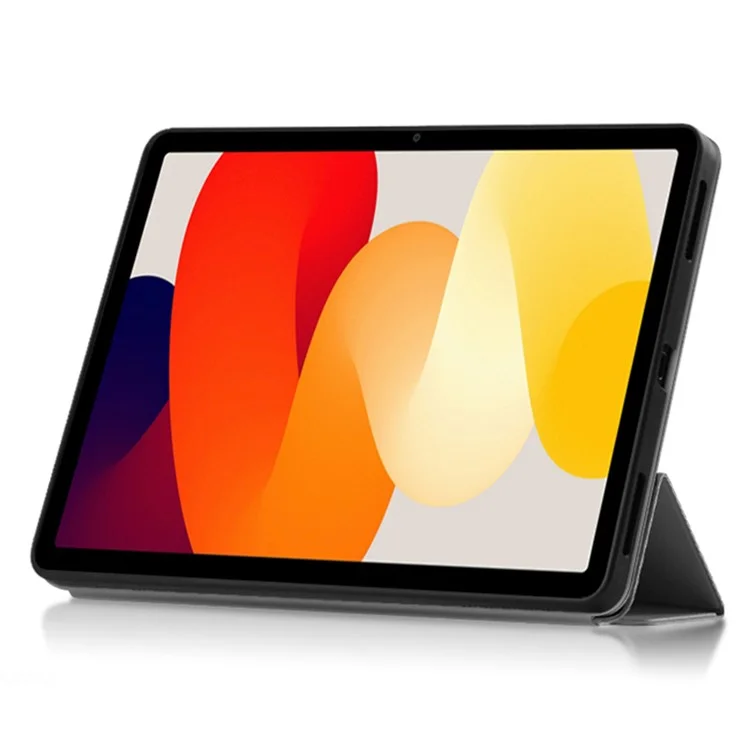 Trifold Stand Case for Xiaomi Redmi Pad SE , Scratch Resistant PU Leather Protective Tablet Cover - Grey