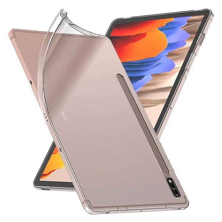 Per Samsung Galaxy Tab S7 / S8 HD Copertura di protezione trasparente Custodia per tablet ultra sottile in TPU con slot per penna
