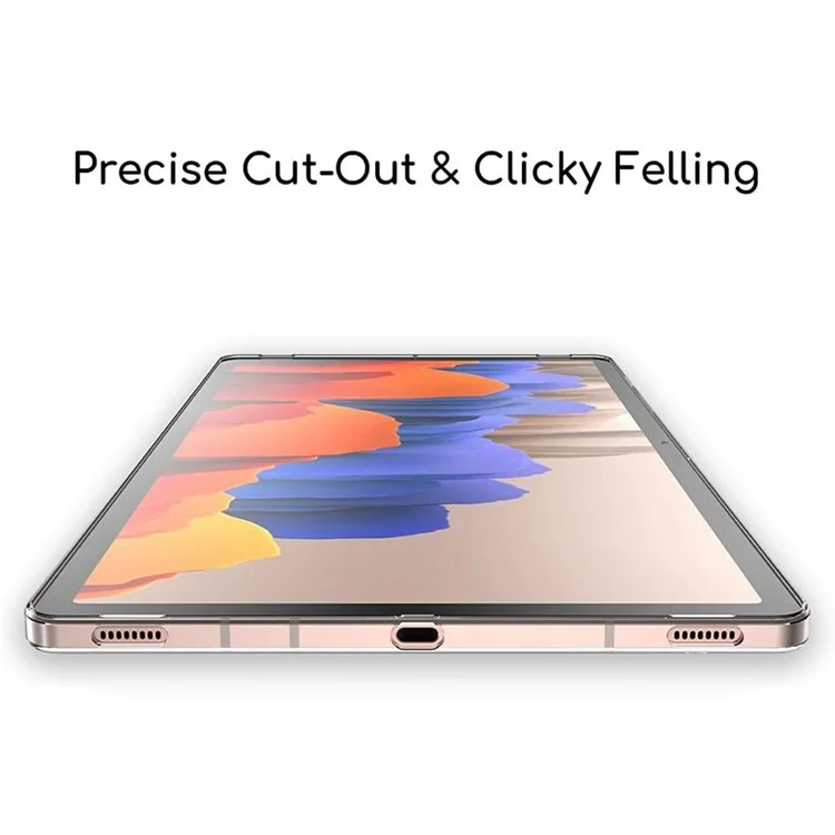 Per Samsung Galaxy Tab S7 / S8 HD Copertura di protezione trasparente Custodia per tablet ultra sottile in TPU con slot per penna