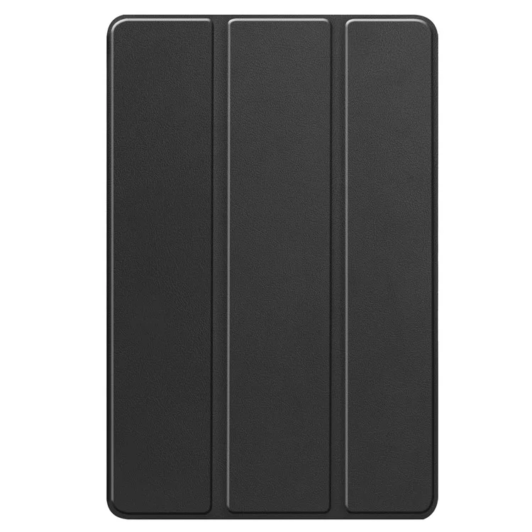 PU Leather Tablet Case for Lenovo Tab P12 , Tri-fold Stand Full Protection Tablet Cover - Black