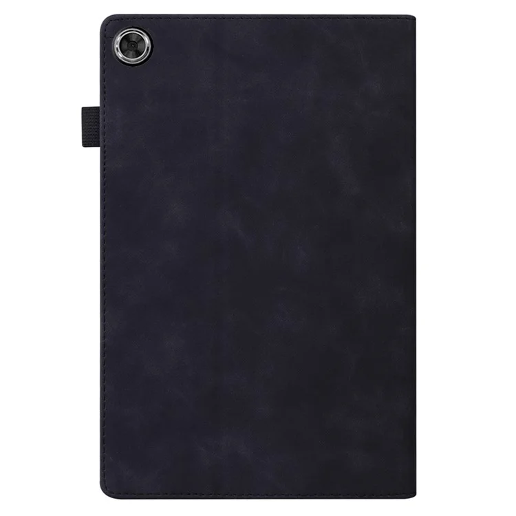 Para Samsung Galaxy Tab A9+ Soporte Funda Tablet Caso Negocio Cuero PU Cartera Cubierta con Lápiz Titular Bucle - Negro