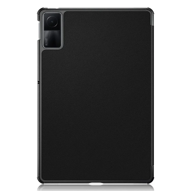 Pour Xiaomi Redmi Pad SE Étui en cuir PU Trifold Stand Étui de protection complète pour tablette - Noir