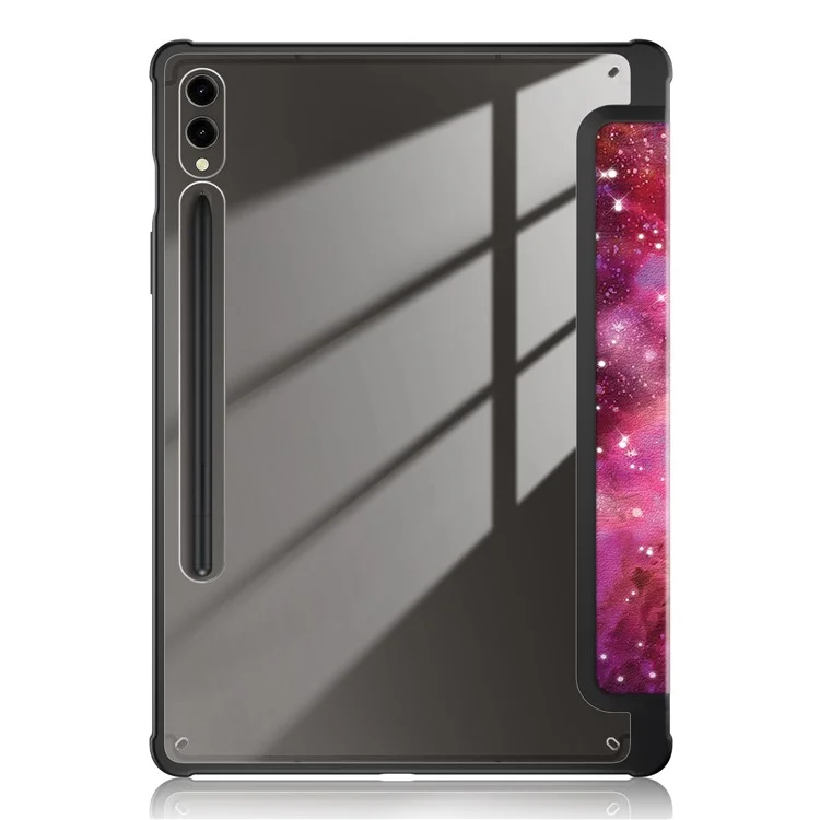 For Samsung Galaxy Tab S10+ Wi-Fi SM-X820 SM-X826B / Tab S9+ (SM-X810 / SM-X816B / SM-X818U) Tablet Case TPU+Acrylic+PU Leather Cover with Tri-Fold Stand - Galaxy Tab S10+ Wi-Fi SM-X820 SM-X826B / 