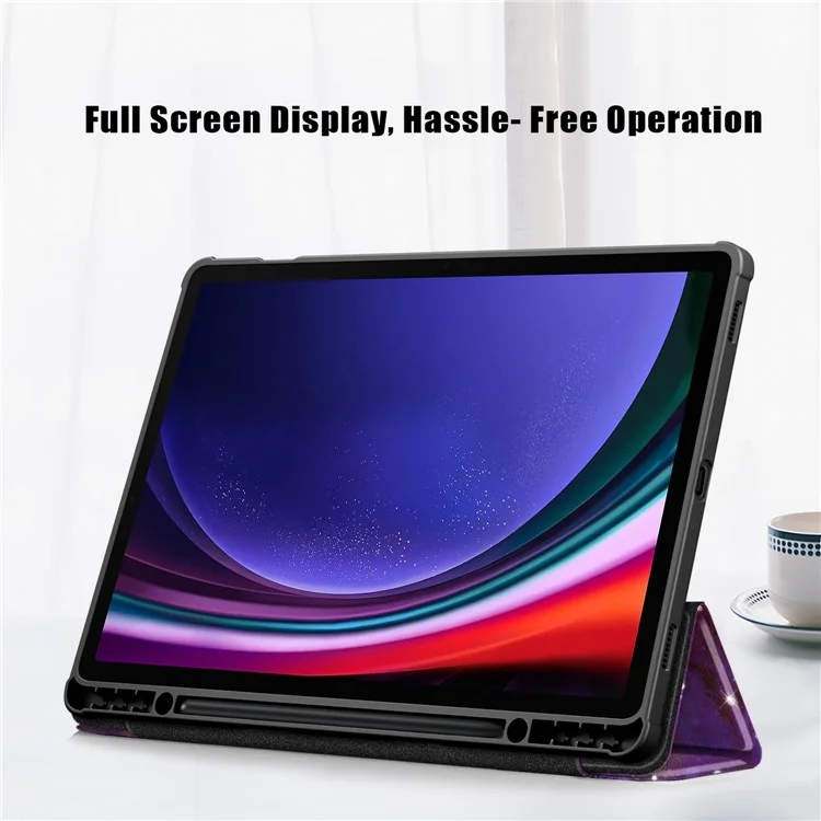 For Samsung Galaxy Tab S10+ Wi-Fi SM-X820 SM-X826B / Tab S9+ (SM-X810 / SM-X816B / SM-X818U) Tablet Case TPU+Acrylic+PU Leather Cover with Tri-Fold Stand - Galaxy Tab S10+ Wi-Fi SM-X820 SM-X826B / 