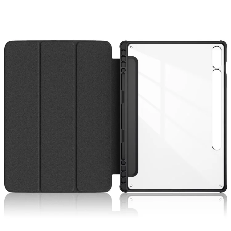 For Samsung Galaxy Tab S10+ Wi-Fi SM-X820 SM-X826B / Tab S9+ (SM-X810 / SM-X816B / SM-X818U) Tablet Case TPU+Acrylic+PU Leather Cover with Tri-Fold Stand - Galaxy Tab S10+ Wi-Fi SM-X820 SM-X826B / 