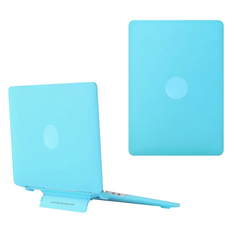 Matte Hard PC Case for Macbook Air 15 inch (2026) A3448 / (2025) A3241 / (2024) A311 / (2023) A2941 Lightweight Shockproof Laptop Cover with Kickstand - Blue