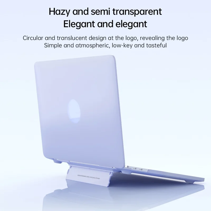 Matte Hard PC Case for Macbook Air 15 inch (2026) A3448 / (2025) A3241 / (2024) A311 / (2023) A2941 Lightweight Shockproof Laptop Cover with Kickstand - Blue