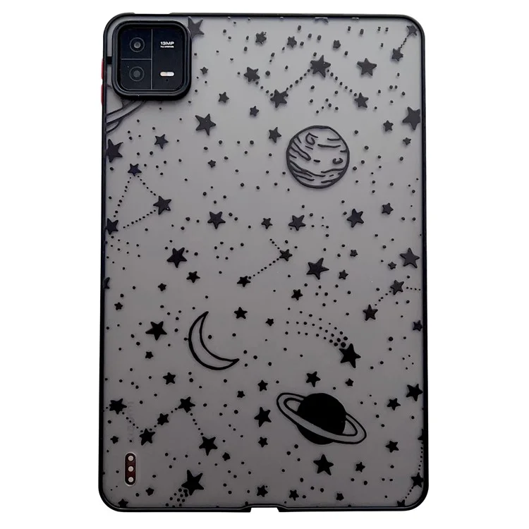 For Xiaomi Pad 6 Pattern Printing Tablet Case Skin-touch Shockproof Soft TPU Back Cover - Cosmic Starry Sky