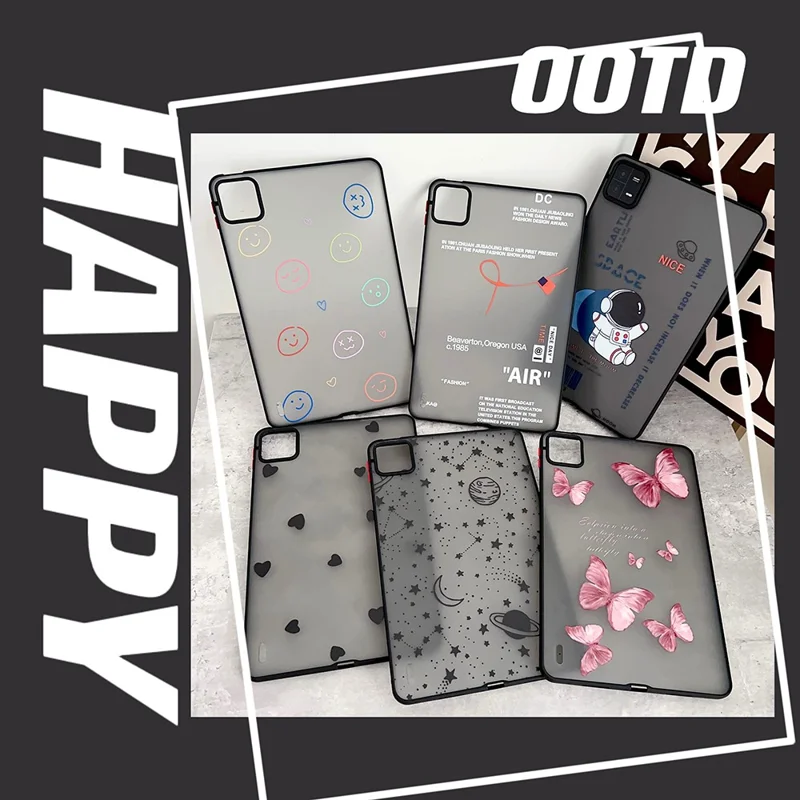 Til Xiaomi Pad 6 Mønsterprintet Tabletkasseskin, Soft-touch, Stødfast, Blød TPU Bagside - Hjerter