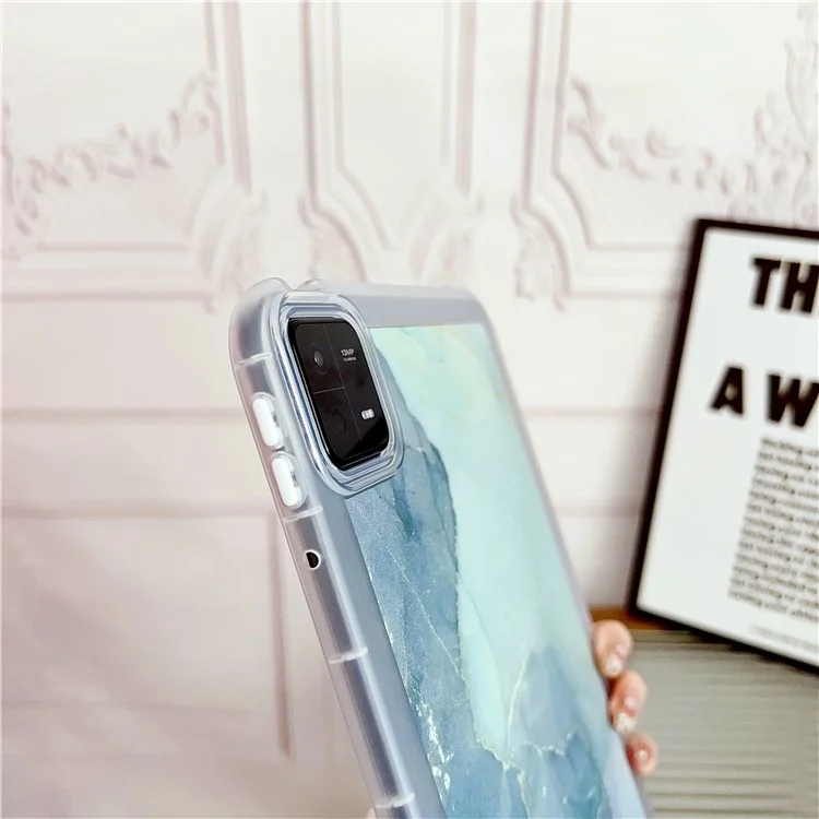 Para Xiaomi Pad 6 Marble Pattern Printing Tablet Case Soft TPU Anti-Scratch Cover - Rose Gold
