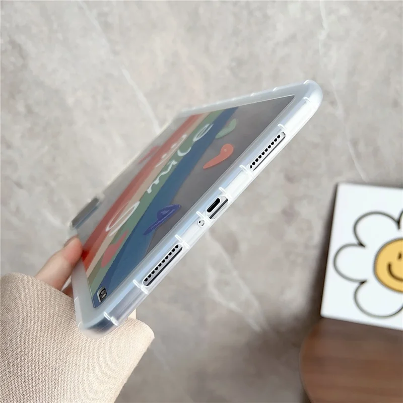 For Xiaomi Pad 6 Pattern Printing Tablet Case TPU Drop-Proof Protective Cover - Love Hearts