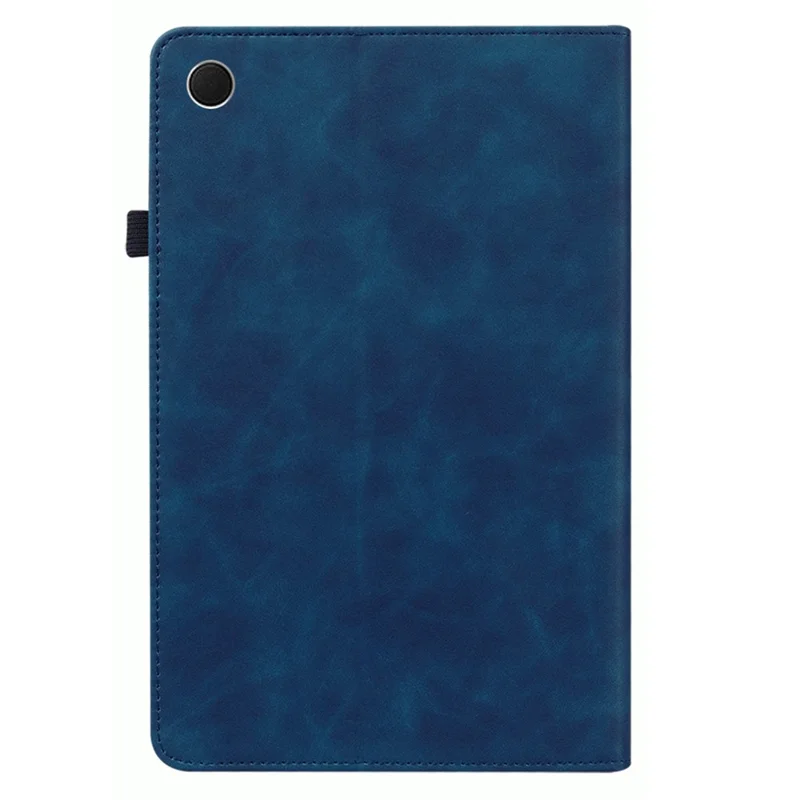 For Samsung Galaxy Tab A9+ PU Leather Tablet Case Zipper Pocket Tablet Cover with Stand - Dark Blue