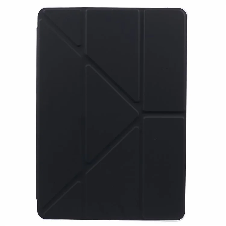 Для Samsung Galaxy Tab S9 PU+Акрил+TPU Чехол Оригами Tri-fold Stand Tablet Cover Auto Wake / Sleep Shockproof Case - Черный