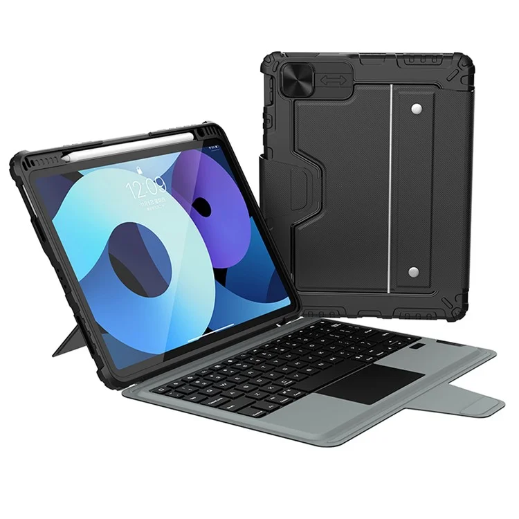 NILLKIN for iPad 11 (2022) / (2021) / (2020) / Air 11 (2025) / (2024) / Air (2022) / (2020) Bluetooth-Compatible Keyboard Camera Slider Tablet Cover