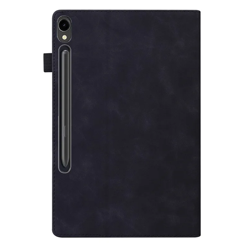 Für Samsung Galaxy Tab S9 PU-Leder-Brieftaschenhülle Stoßfeste Tablet-Hülle mit Ständer - Schwarz
