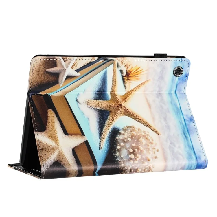 Pour Lenovo Tab M10 Plus (3ème génération) / Xiaoxin Pad 2022 10.6 pouces Étui en cuir PU Texture Litchi Fente pour carte Motif d'impression Couverture - Cape Star