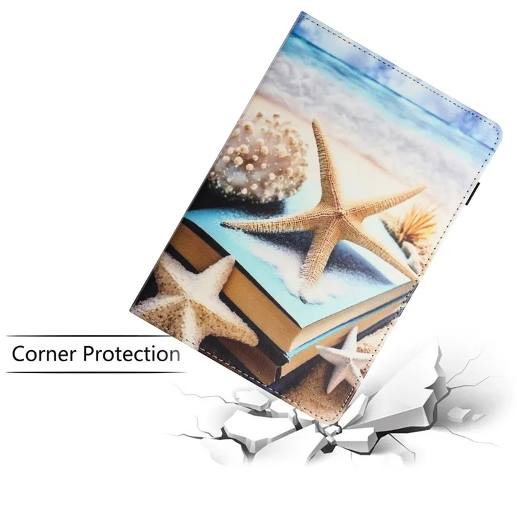 Pour Lenovo Tab M10 Plus (3ème génération) / Xiaoxin Pad 2022 10.6 pouces Étui en cuir PU Texture Litchi Fente pour carte Motif d'impression Couverture - Cape Star