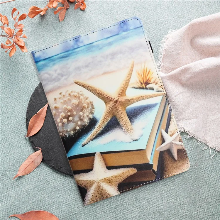 Per iPad Air (2013) / Air 2 / 9.7 pollici (2017) / (2018) Custodia in pelle PU anti-caduta con supporto per tablet, motivo stampato - Cape Star