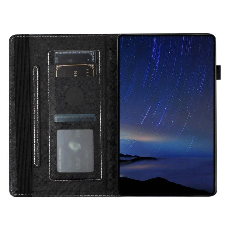 Pour Amazon Kindle Paperwhite 5 (2021) Étui de protection en cuir PU à motif imprimé anti-chute pour tablette Support de tablette - Vague Papillon