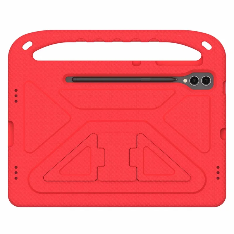EVA Tablet Case for Samsung Galaxy Tab S7+ / S8+ / S9+ , Kids Friendly Hand Grip Kickstand Cover - Red