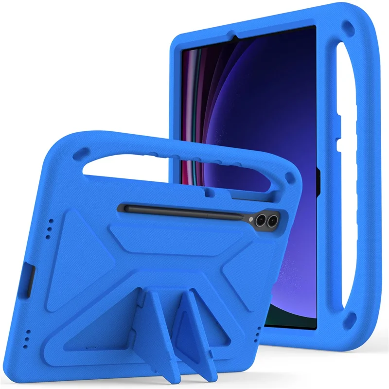 EVA Tablet Case for Samsung Galaxy Tab S7+ / S8+ / S9+ , Kids Friendly Hand Grip Kickstand Cover - Blue
