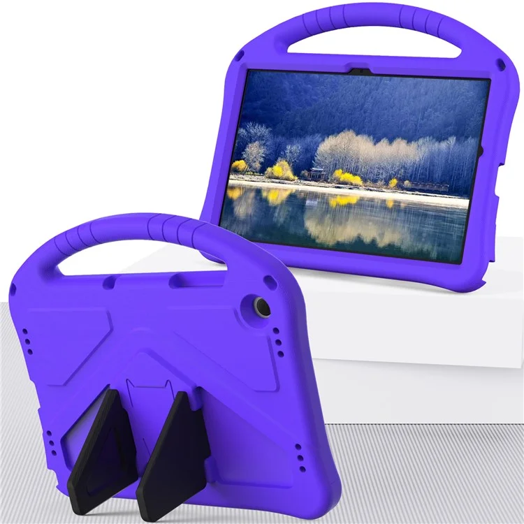 EVA Rugged Shockproof Cover for Samsung Galaxy Tab A9+ , Protective Handle Kickstand Tablet Case - Purple
